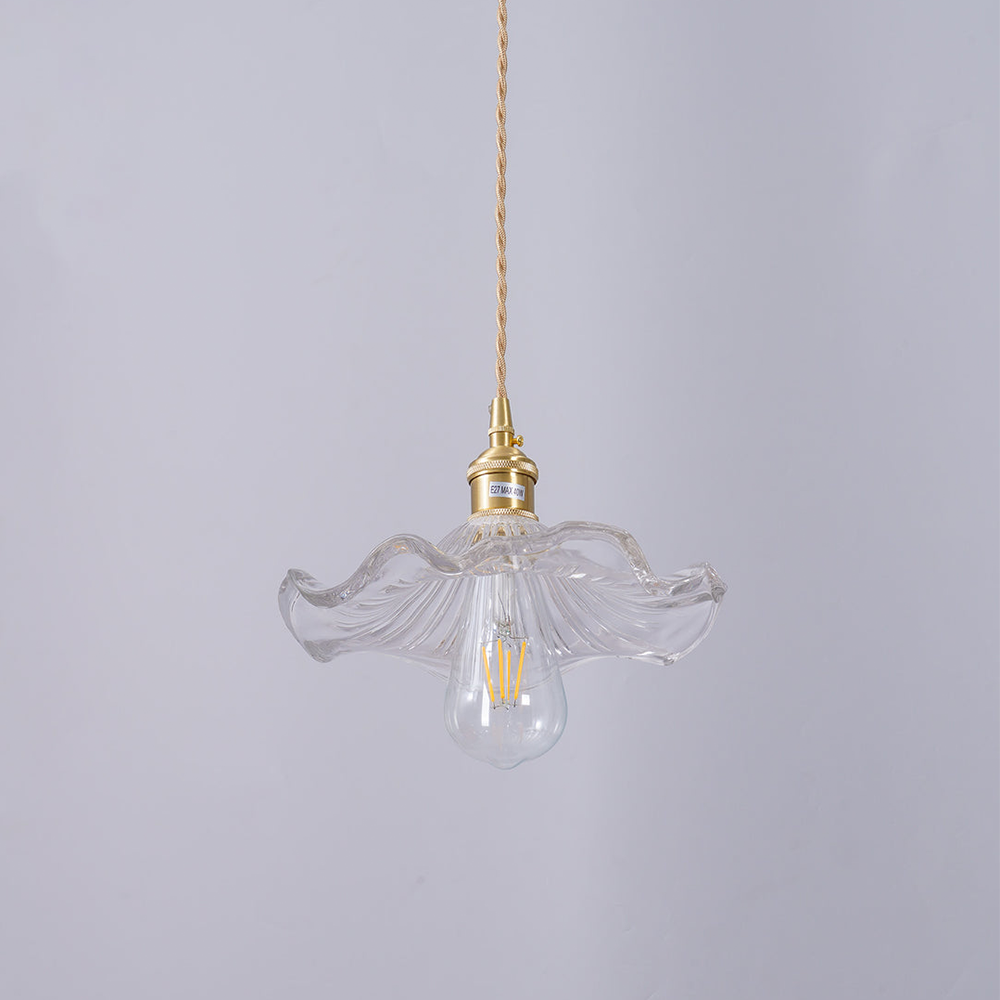 FleurLuxe Kopparhängande Lampa | Designer blommig pendellampa för sofistikerade interiörer
