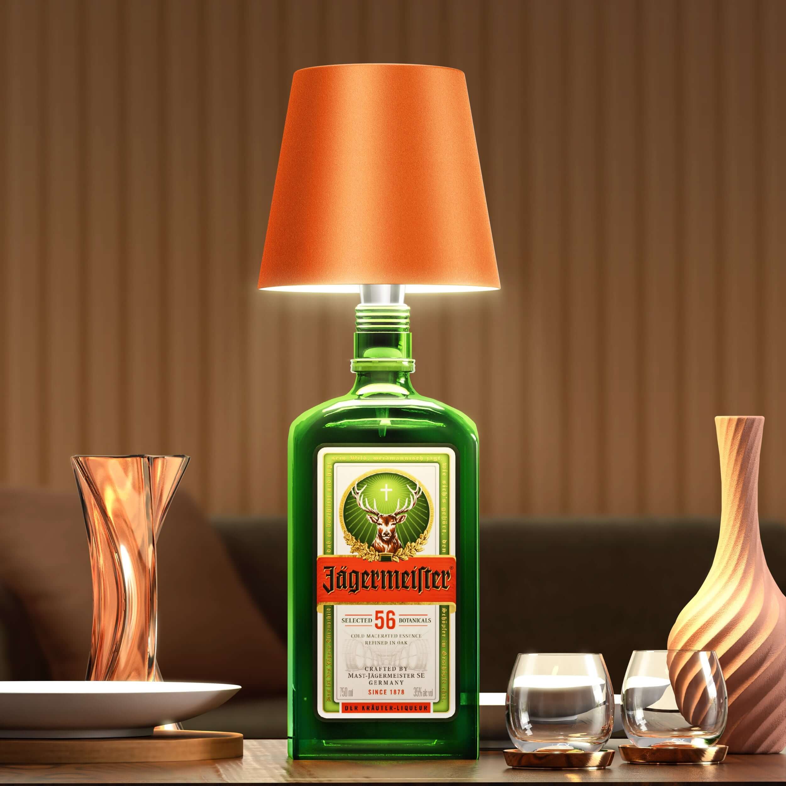 Laddningsbar LED Flasklampa – LumoBottle