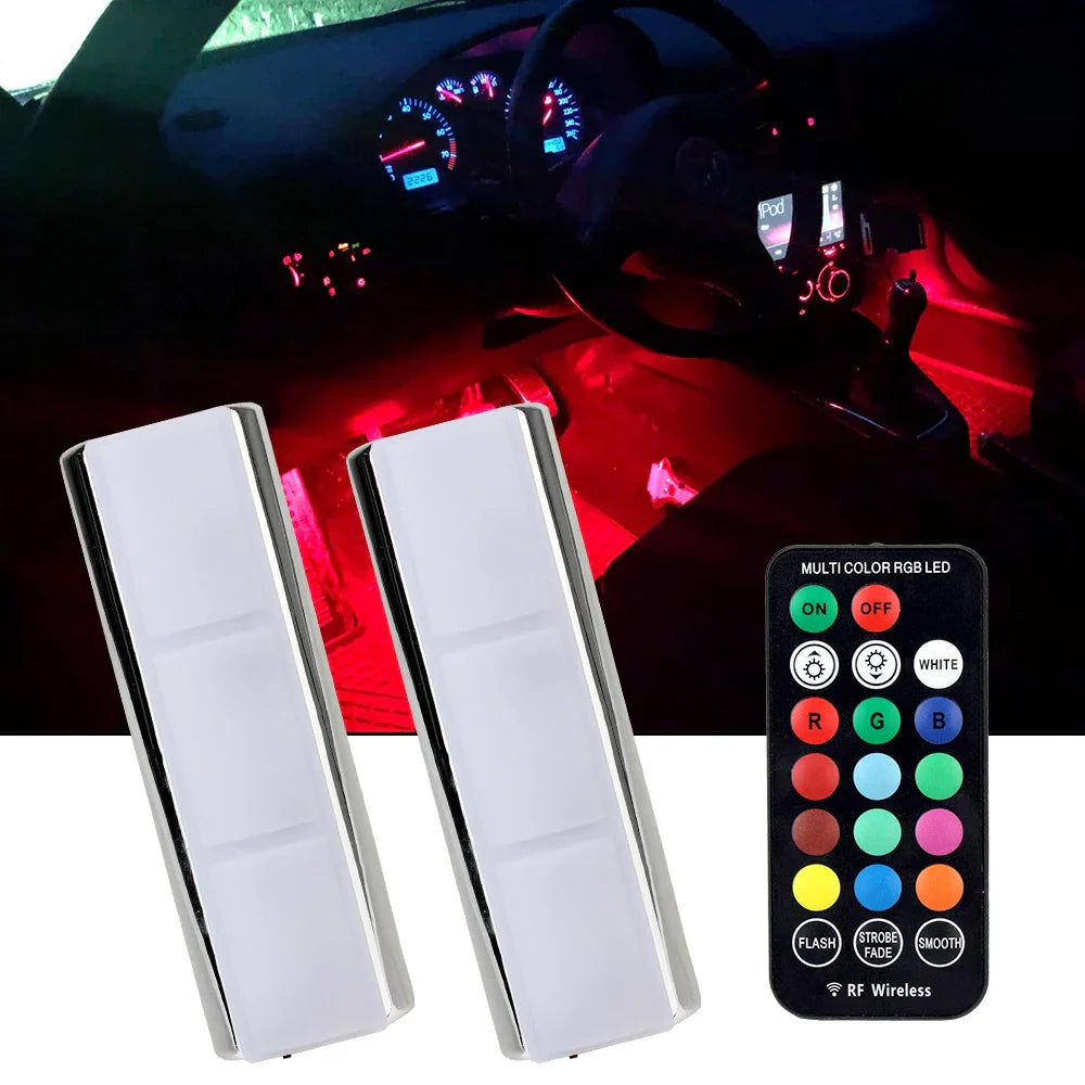 EliteAura Premium LED Bilbelysning | Justerbar stämningsbelysning med 13 färger och fjärrkontroll