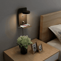 LED-væglampe multifunktionel dæmpbar med USB-oplader til soveværelse