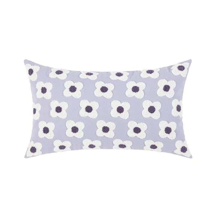 LuxeBloom Artisan Lumbar Pillow Cover Exklusiv prästkragebroderi för en touch av elegans och komfort i din heminredning