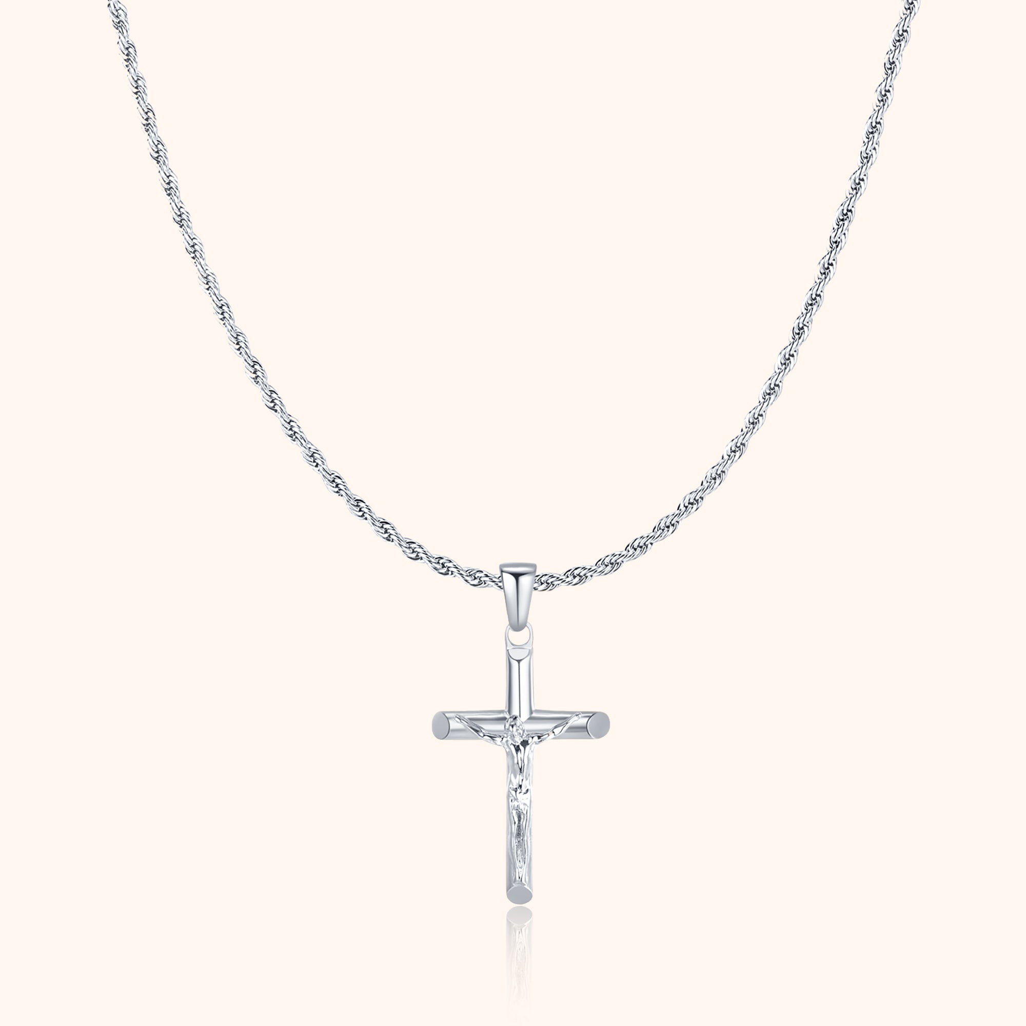 Herrhalsband med kors - Salvator