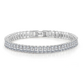 Elegant Sterling Silver Armband med Kristaller