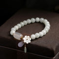 Smaragd jade sten och agat armband