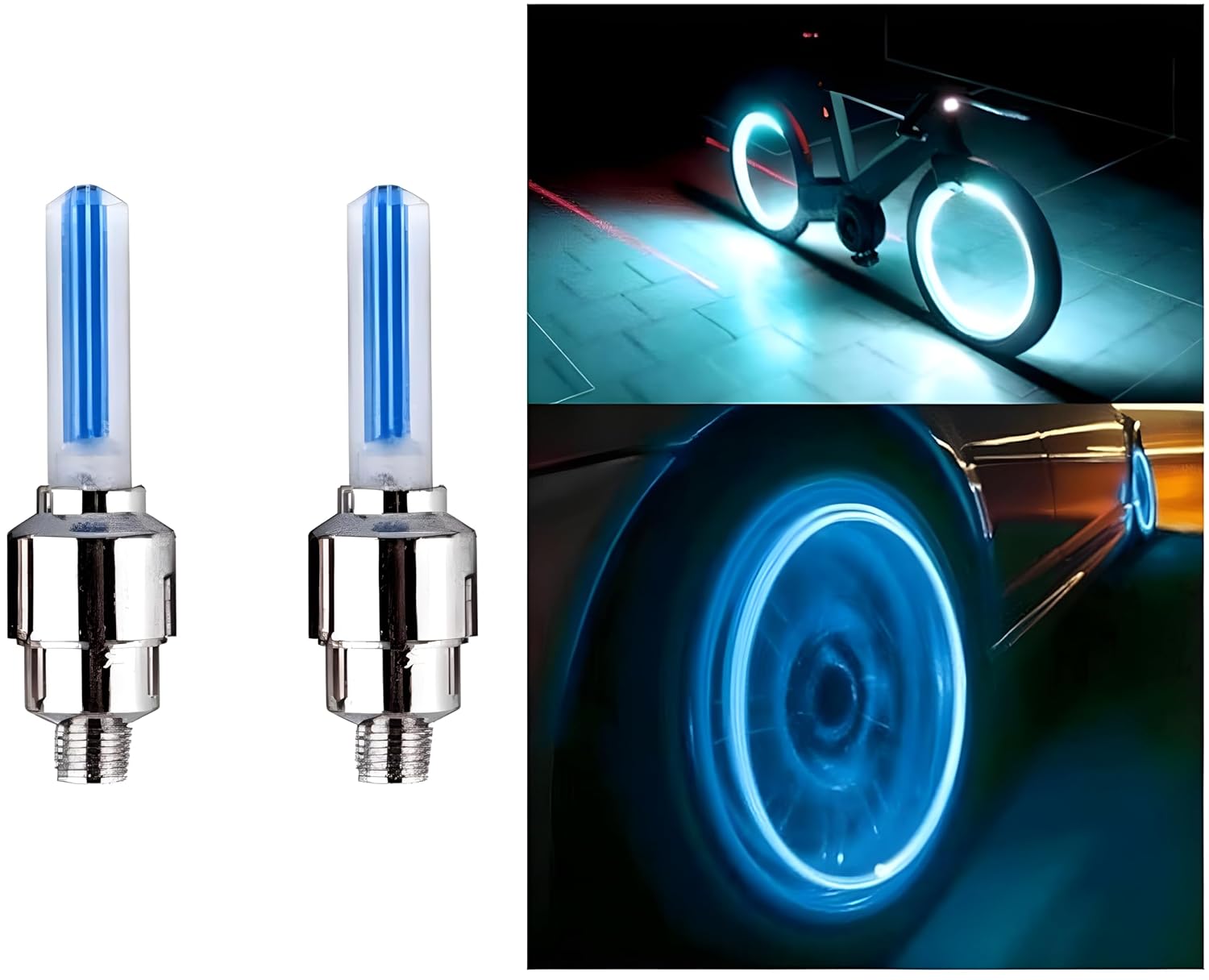 Set med 4 Belysta Ventilkåpor – GlowRims