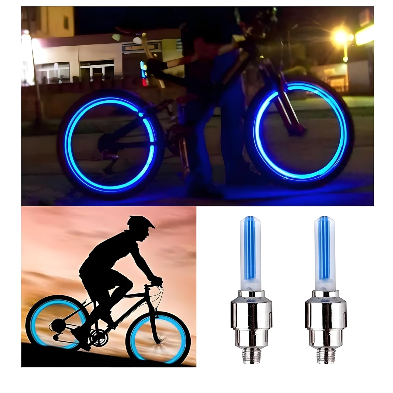 Set med 4 Belysta Ventilkåpor – GlowRims
