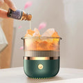 Himalaya Saltkristallampa & Eterisk Olja Diffusor, USB Ultraschall Luftrenare för Hemmet & Kontoret