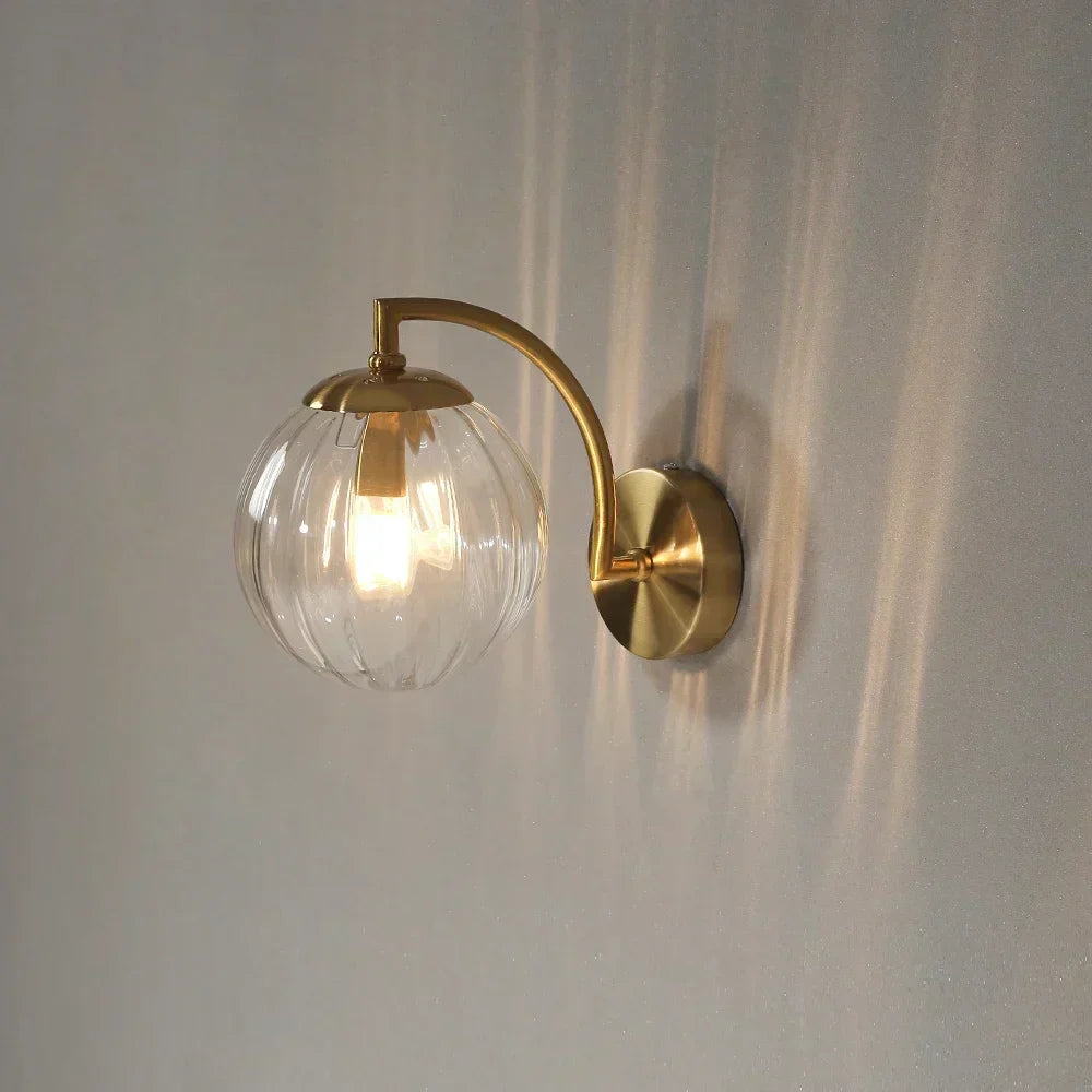 Modern Lyx Glas Vägglampa – CrystalGlow