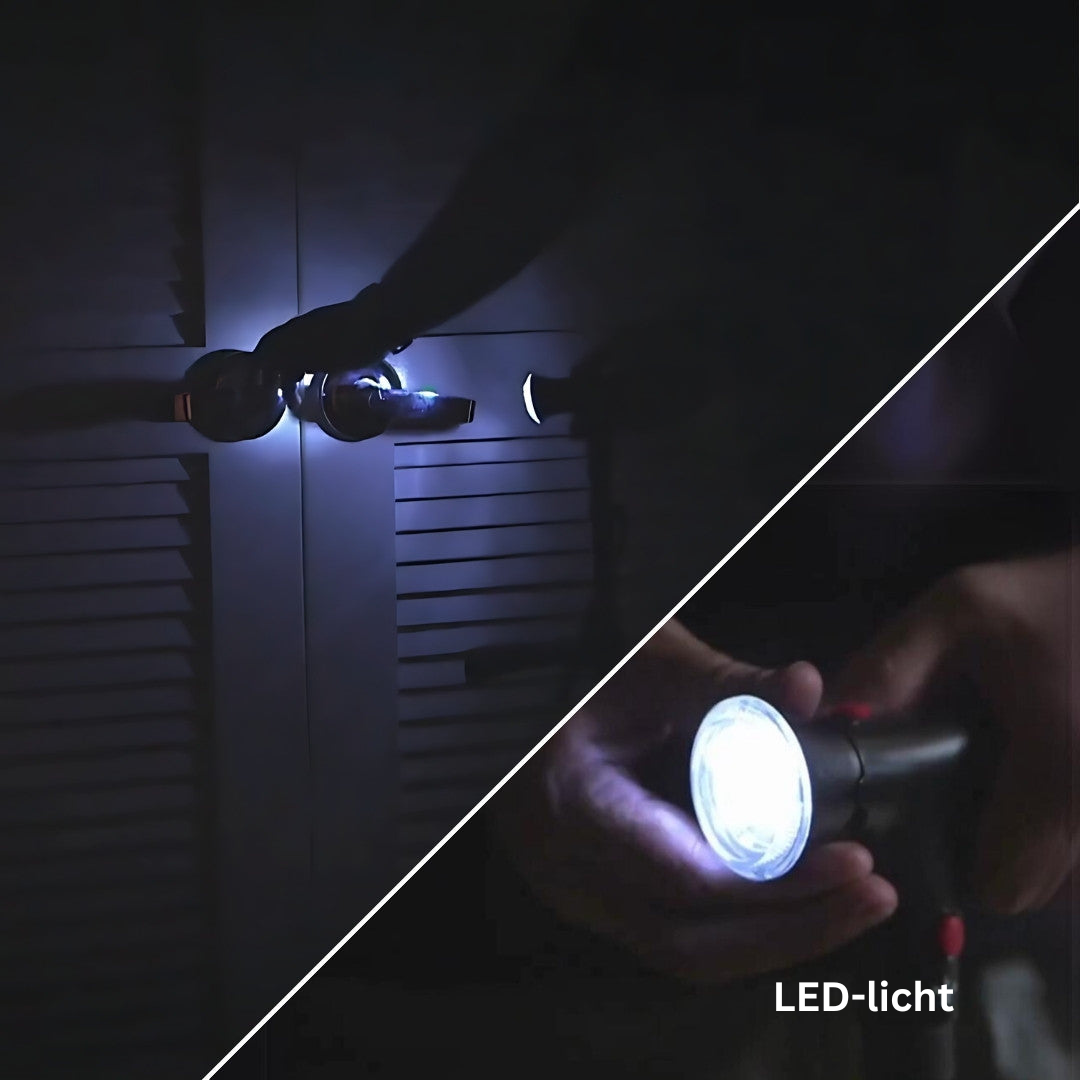 GlidePro Lyxig Gångstav | Bärbar, lätt käpp med ergonomiskt grepp och LED-säkerhetslampa