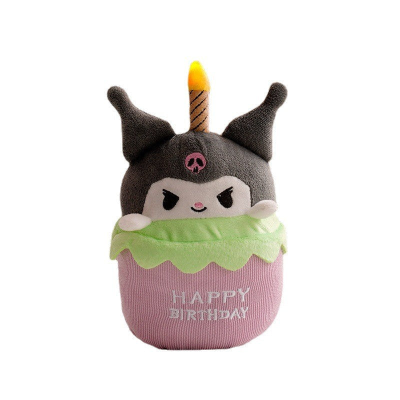 Musikaliskt Födelsedagstårta Plush Toy med Ljus och Ljud – GlowCake