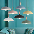 Modern Metall Trätop 1-Ljuskupol Hängande Lampa