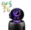 EliteGlow Pokémon Kristallkula | 3D Graverad Kristall med LED-ljus
