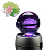 EliteGlow Pokémon Kristallkula | 3D Graverad Kristall med LED-ljus