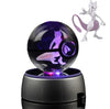 EliteGlow Pokémon Kristallkula | 3D Graverad Kristall med LED-ljus