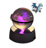 EliteGlow Pokémon Kristallkula | 3D Graverad Kristall med LED-ljus