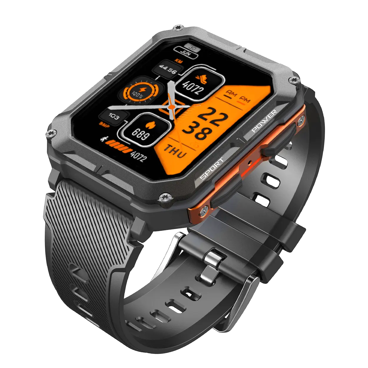 Robust Smartwatch med Pulsmätare & Stegräknare - EnduranceX