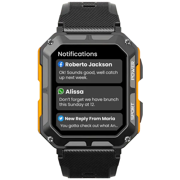 Robust Smartwatch med Pulsmätare & Stegräknare - EnduranceX