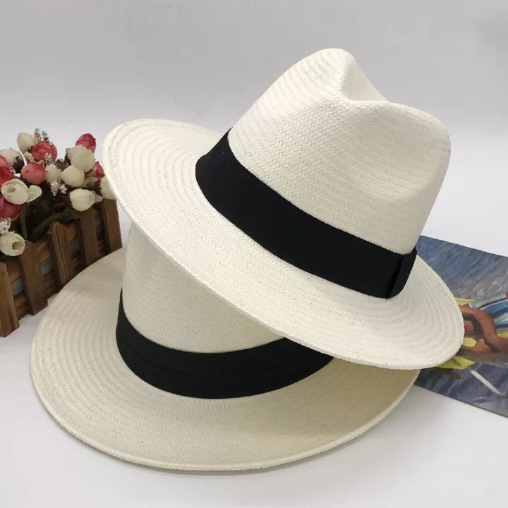 Lättvikts Handgjord Sommar Panama Hatt med Bred Brätte – Enzo