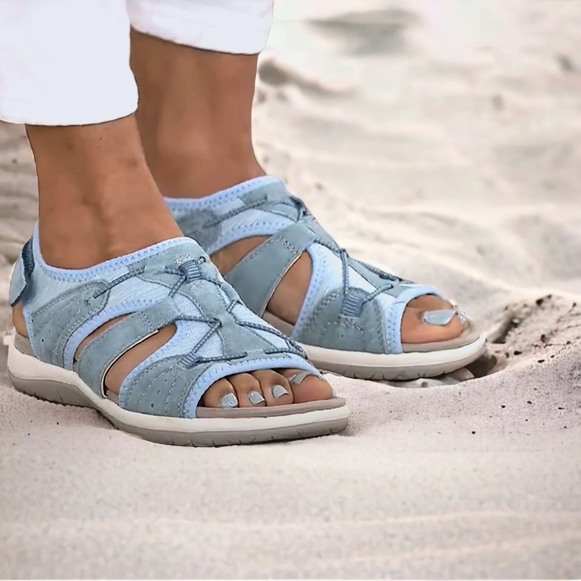 Sandalias Ortopédicas Ajustables EternaComfort | Zapatos Antideslizantes y de Soporte para Usar Todo el Día