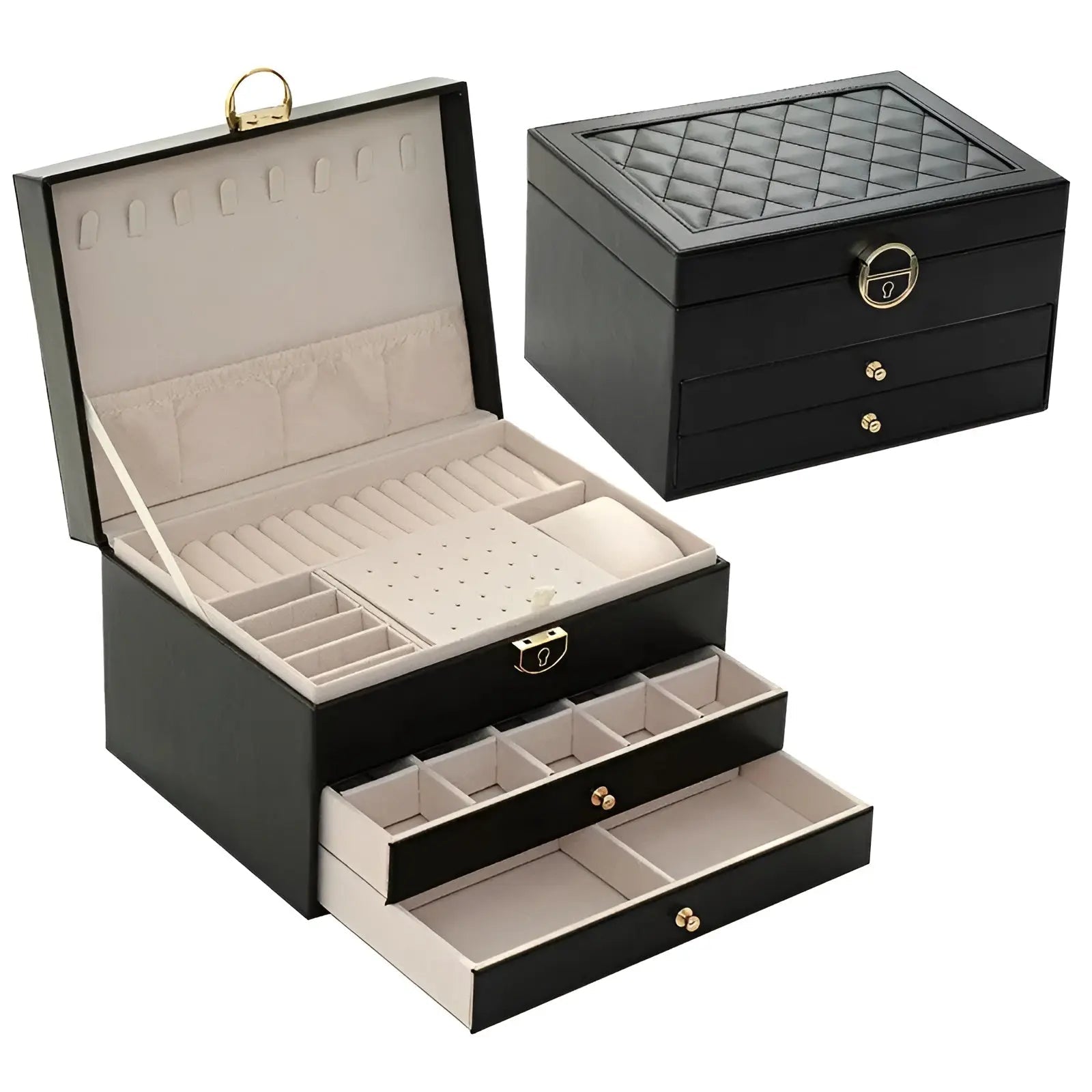 Lyxig Flerlagers Smyckeskrin – EleganceBox