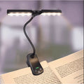 Lámpara de libro recargable para leer en la cama, 3 colores y 5 niveles de brillo ajustables, lámpara de lectura regulable con mini lámpara de libro ajustable 180° para clip, ligera, amigable con los ojos, negra.