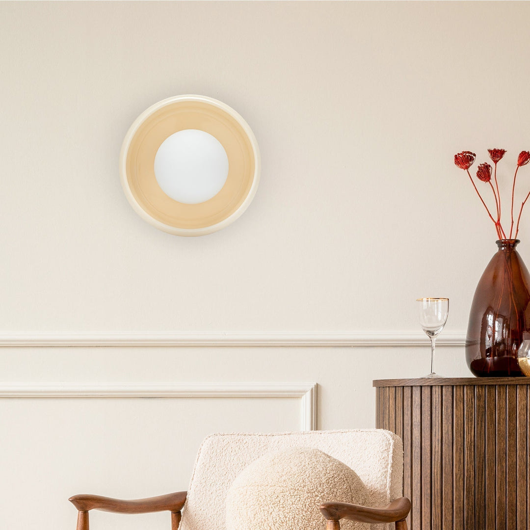 Rund Keramisk Vägglampa – Circo
