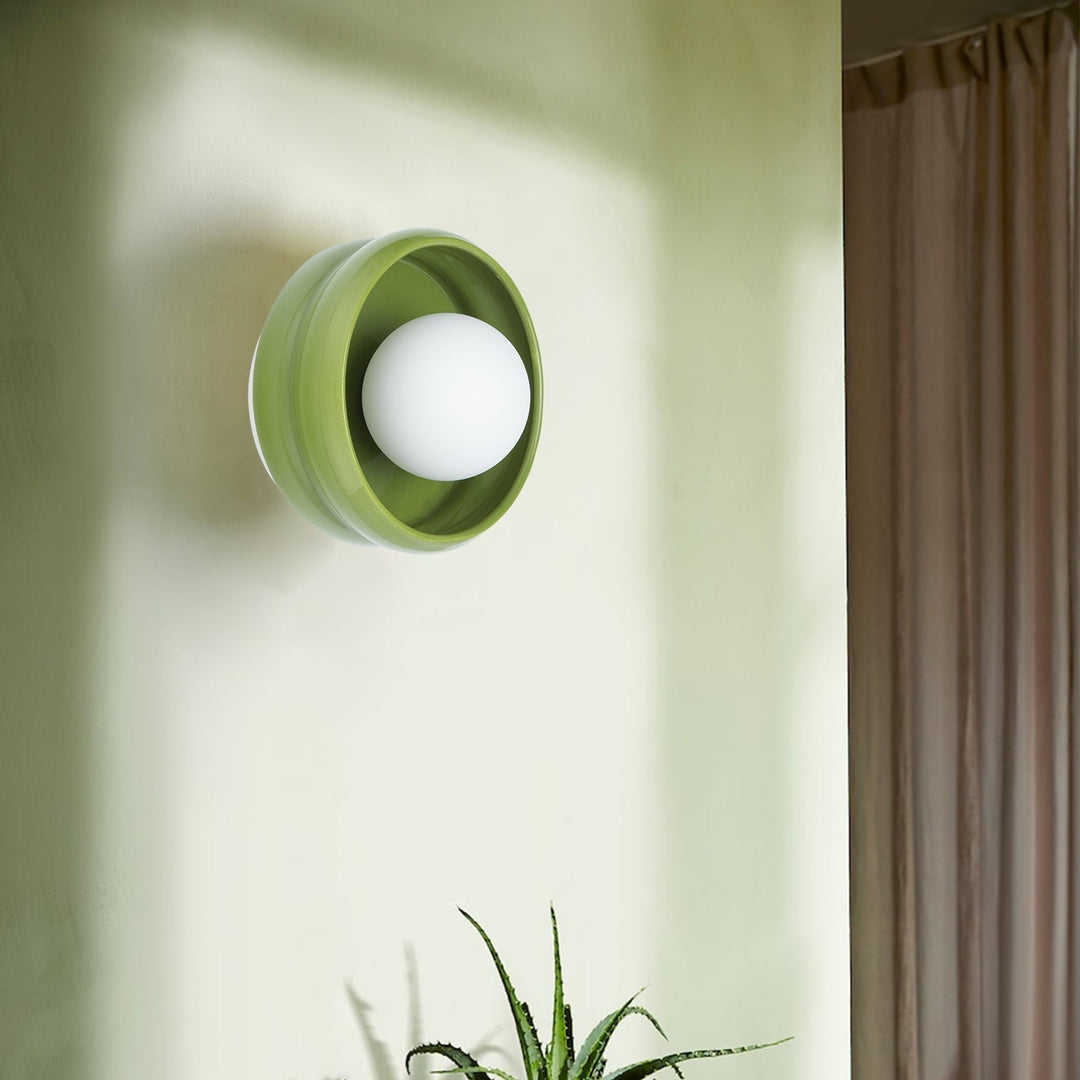 Rund Keramisk Vägglampa – Circo