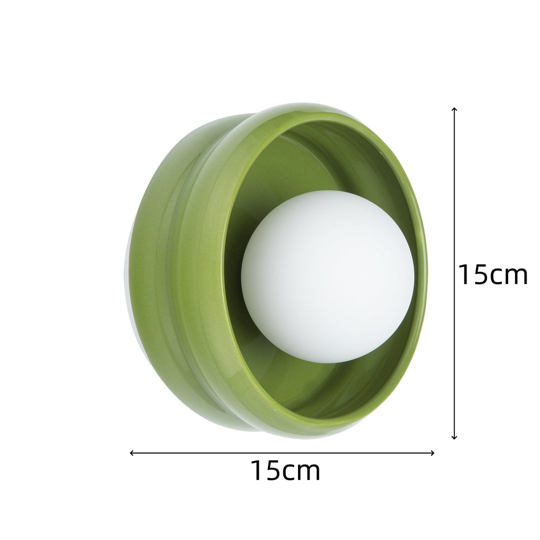 Rund Keramisk Vägglampa – Circo