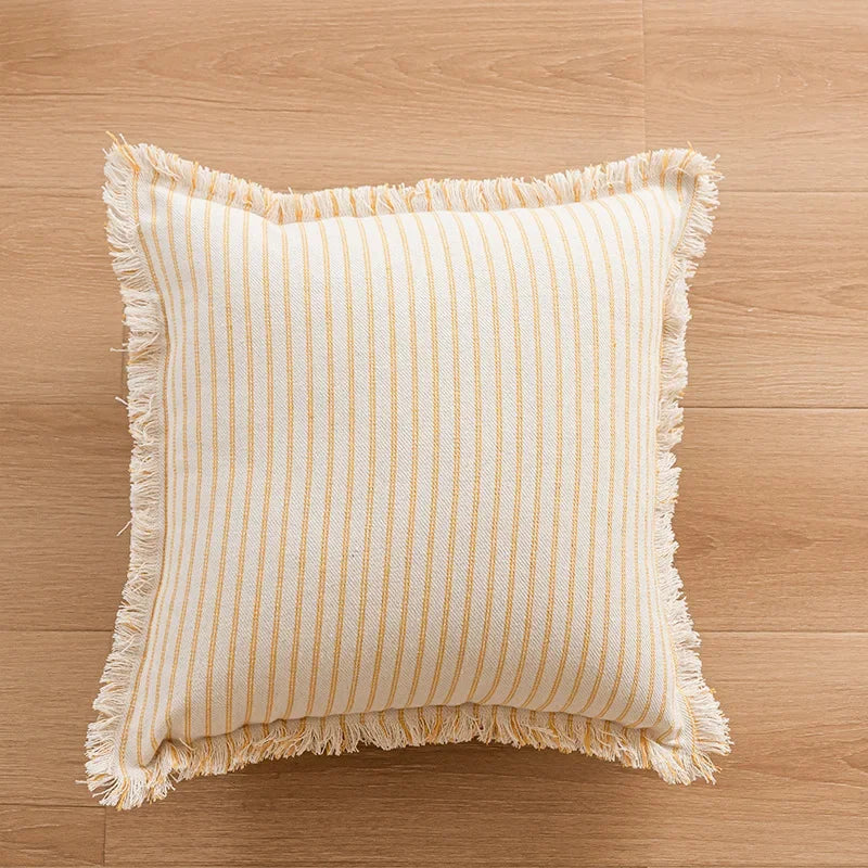 Jacquard Kuddöverdrag med Fransar – Tidlös och Bekväm