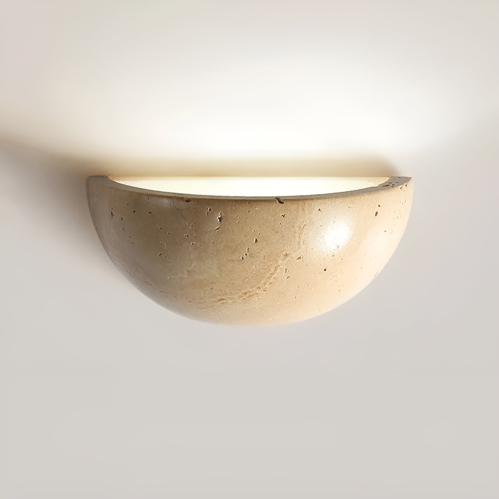 Halvrund LED Wabi-Sabi Vägglampa – ZenGlow