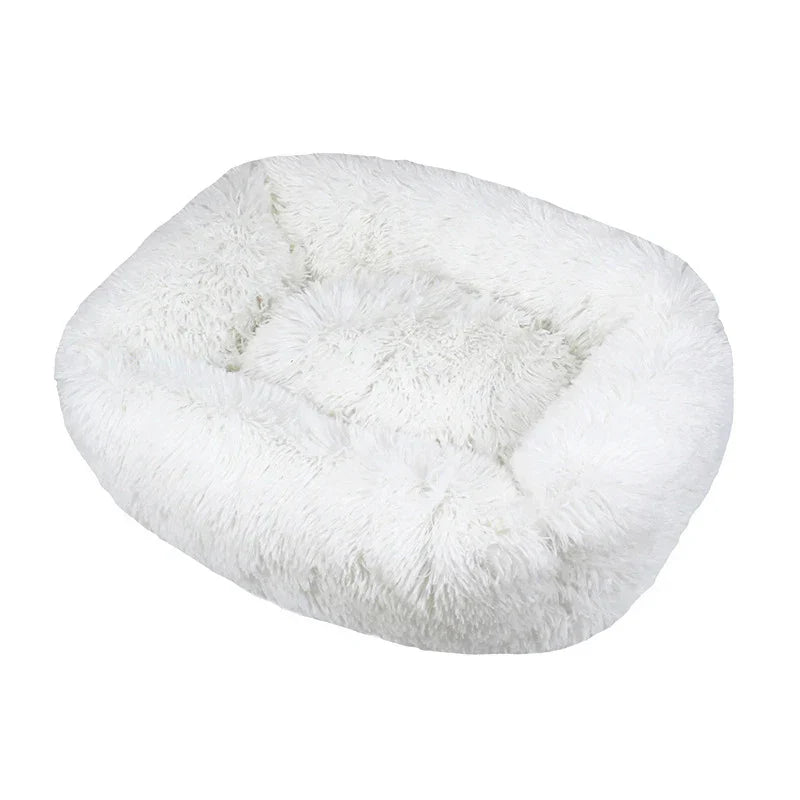 FurHaven Deluxe Hundsäng | Lång plysch, tvättbar säng för hundar och katter
