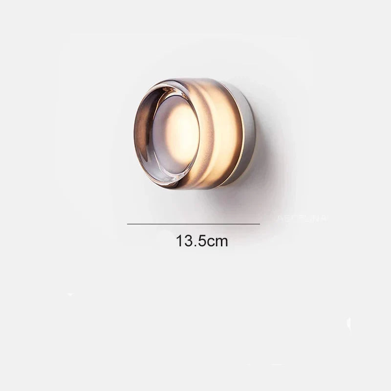 LustreLume Designer vägglampa | Modern cirkulär belysning för sovrum och hallar