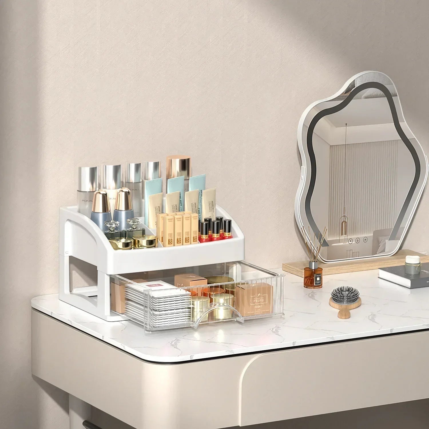 Transparent Make-up Organiser i Akryl - Clarityn