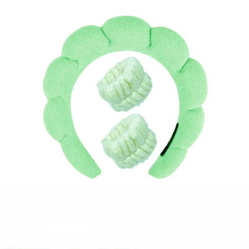 Plush Spa Huvudband & Armband Set - Fluffiea