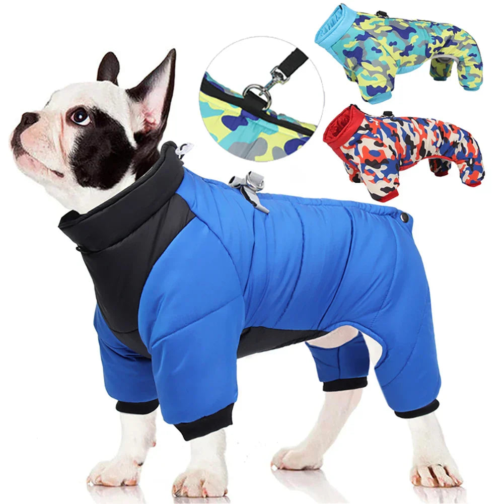 FurLuxe Vattentät Vinterjacka med Sele - Hundjacka för Små och Medelstora Hundar