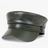 Oktagonalt Dam Flat Cap i PU-läder – Valence