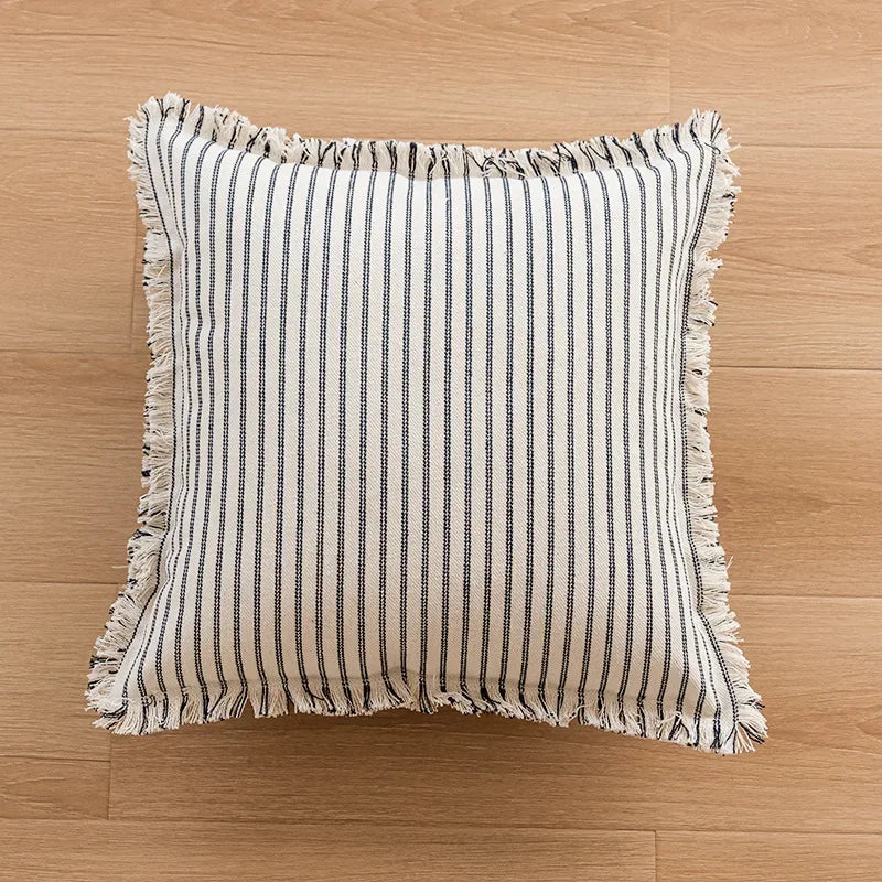 Jacquard Kuddöverdrag med Fransar – Tidlös och Bekväm