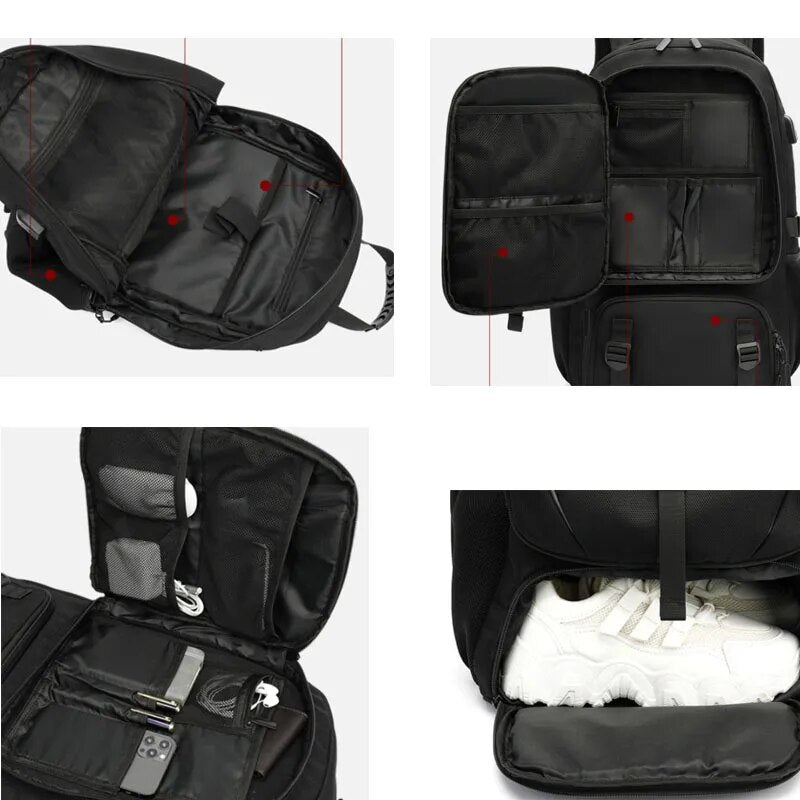 Ryggsäck med USB-anslutning och stor kapacitet (50-80L) – UrbanTrail
