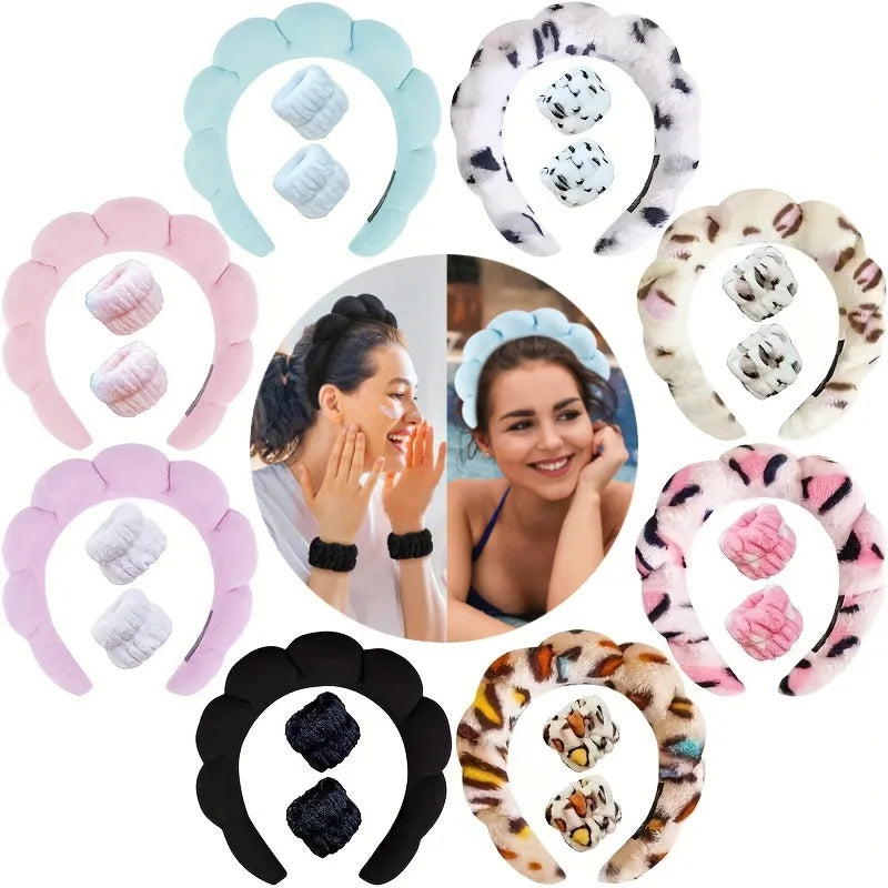 Plush Spa Huvudband & Armband Set - Fluffiea