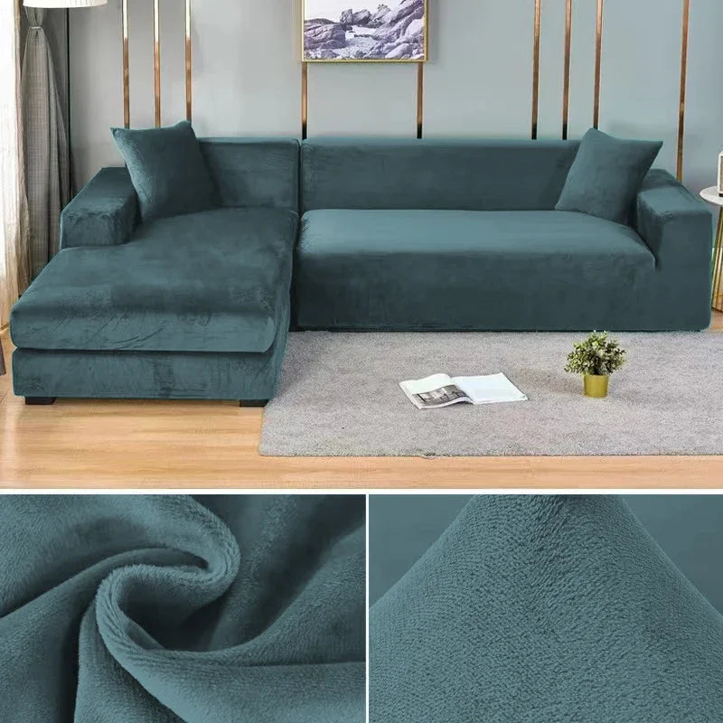 Stretch Sammet Sofföverdrag med Lyxig Finish – Sofina