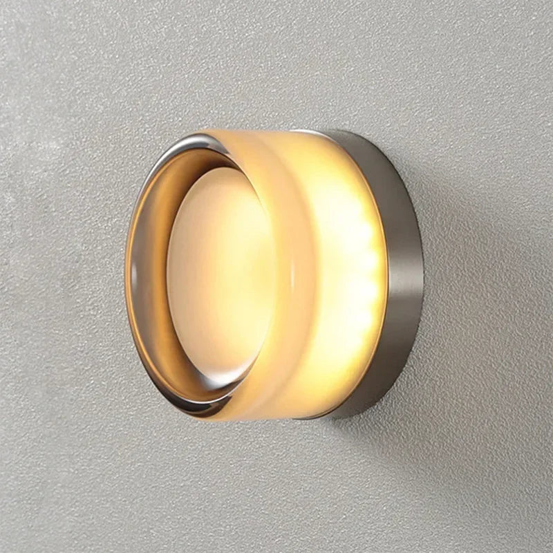 LustreLume Designer vägglampa | Modern cirkulär belysning för sovrum och hallar