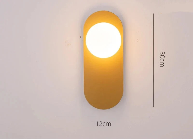NoctisLume Oval Vägglampa | Elegant och platsbesparande LED-vägglampa för sovrum, hall och läshörnor