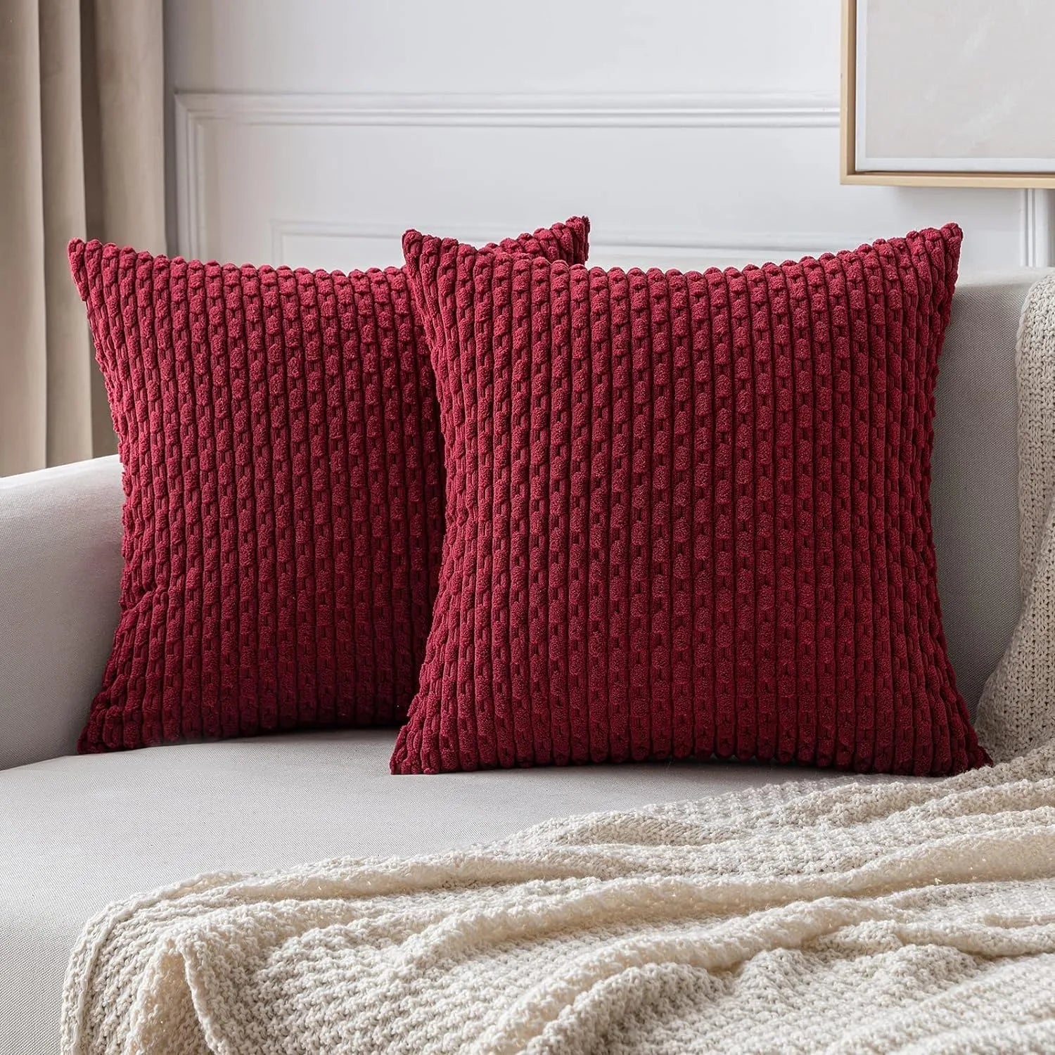 Kuddfodral i kord i Boho-stil – Velvia