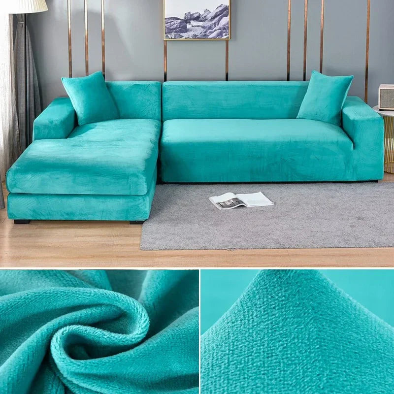 Stretch Sammet Sofföverdrag med Lyxig Finish – Sofina