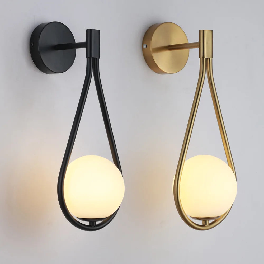 LumiSphere G9 LED Vägglampa | Modern väggsconces i frostat glas för sovrum, balkonger och hallar