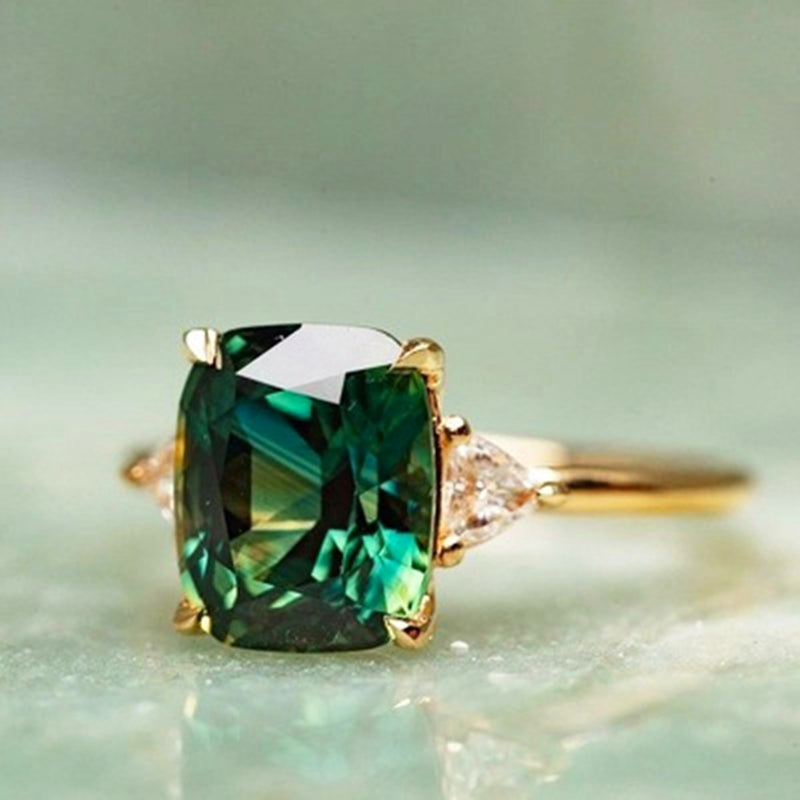 Fyrkantig Smaragd Ring – Elise