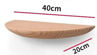 WoodVogue Semicircle Hängande Hylla | Premium trähylla för projektordisplay & förvaring