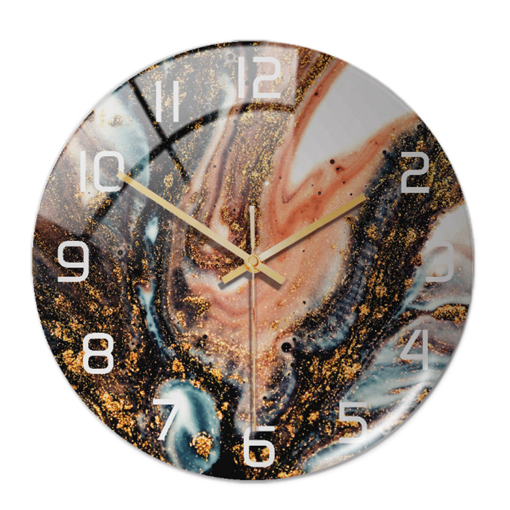 Stilren Väggklocka med Marmor Effekt – MarbleTime