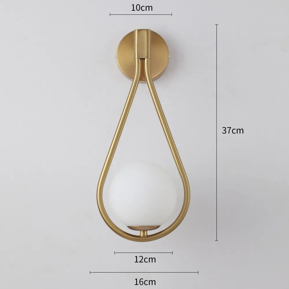 LumiSphere G9 LED Vägglampa | Modern väggsconces i frostat glas för sovrum, balkonger och hallar