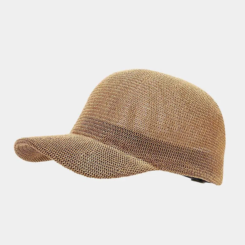 Trendig Flätad Solhatt med Bred Brätte - SunWeave Stil